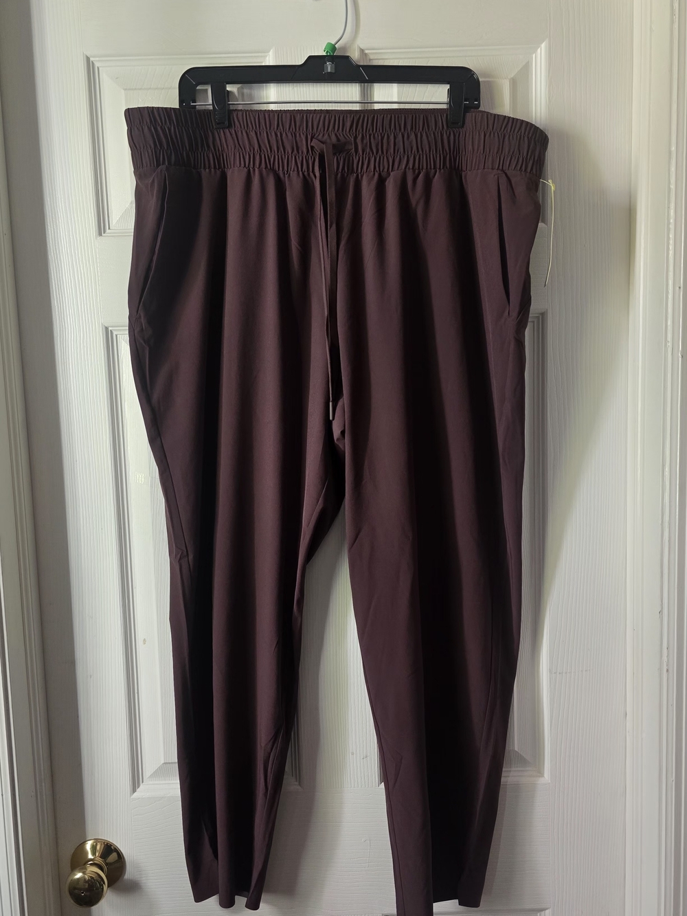 All in Motion XXL Plum Pull-On Athletic Pants Drawstring with Side Slits NWT